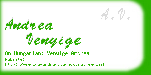andrea venyige business card
